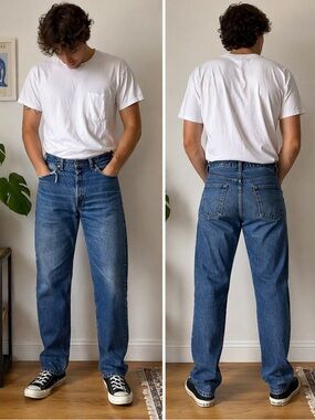 Vintage Levi’s 505 Orange Tab 90s Made in USA Straight Jeans Men’s 35x34 Worn In